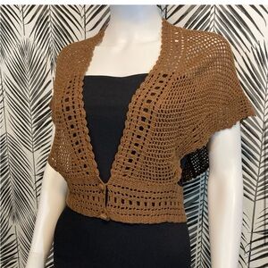 Y2K Crochet Cardigan Top
